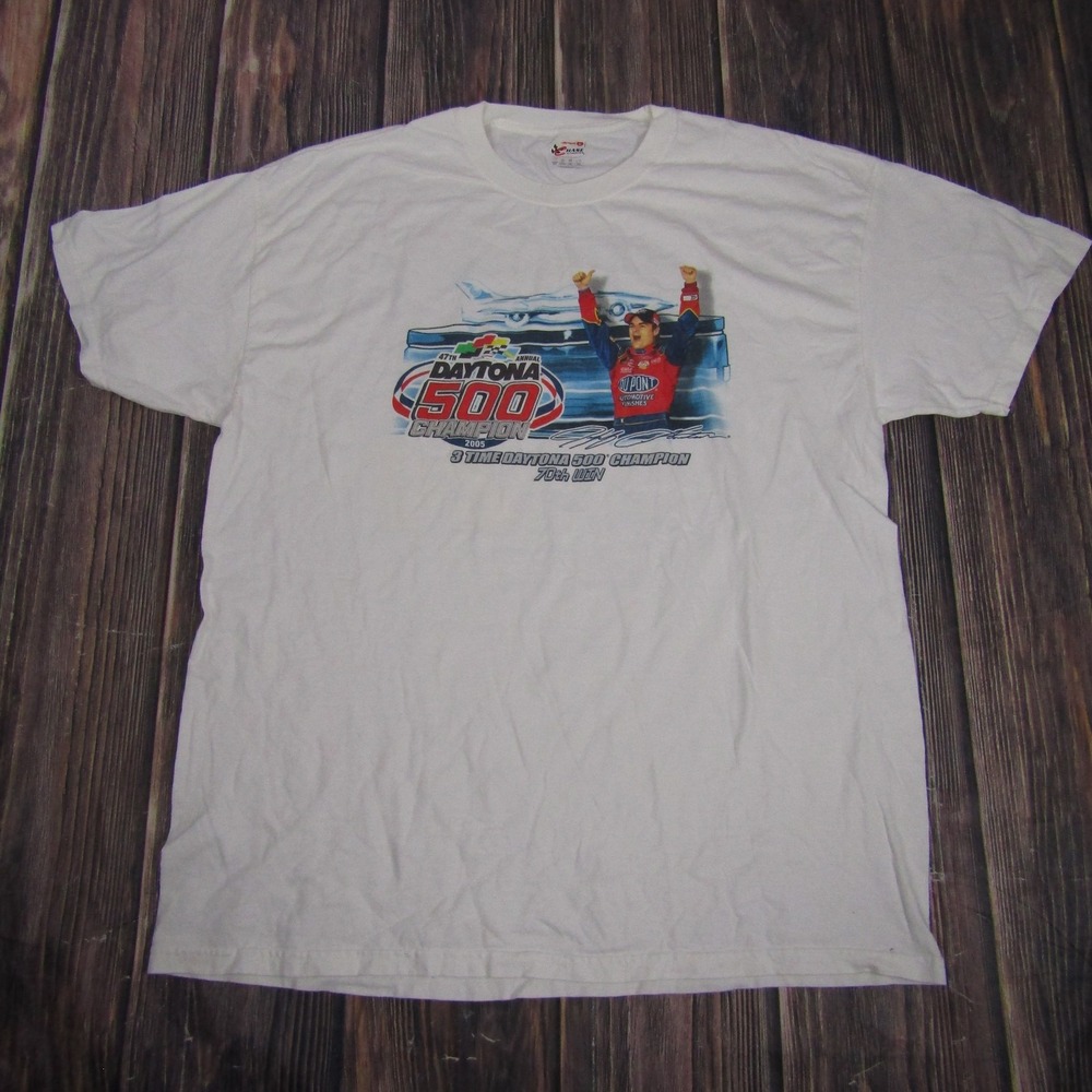 Vintage Daytona 500 Shirt Mens Large NASCAR Racing Jeff Gordon Champion 2005 Tee